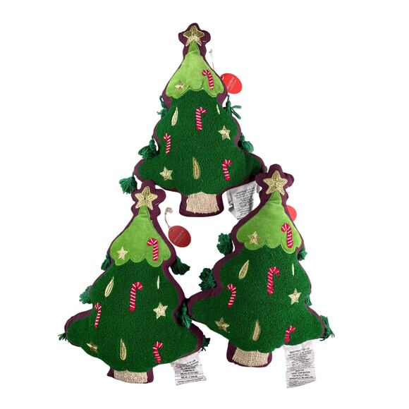 Opalhouse Jungalow Christmas Tree Pillow 12x17" SET OF 3 Holiday Decorative NEW - Picture 1 of 9